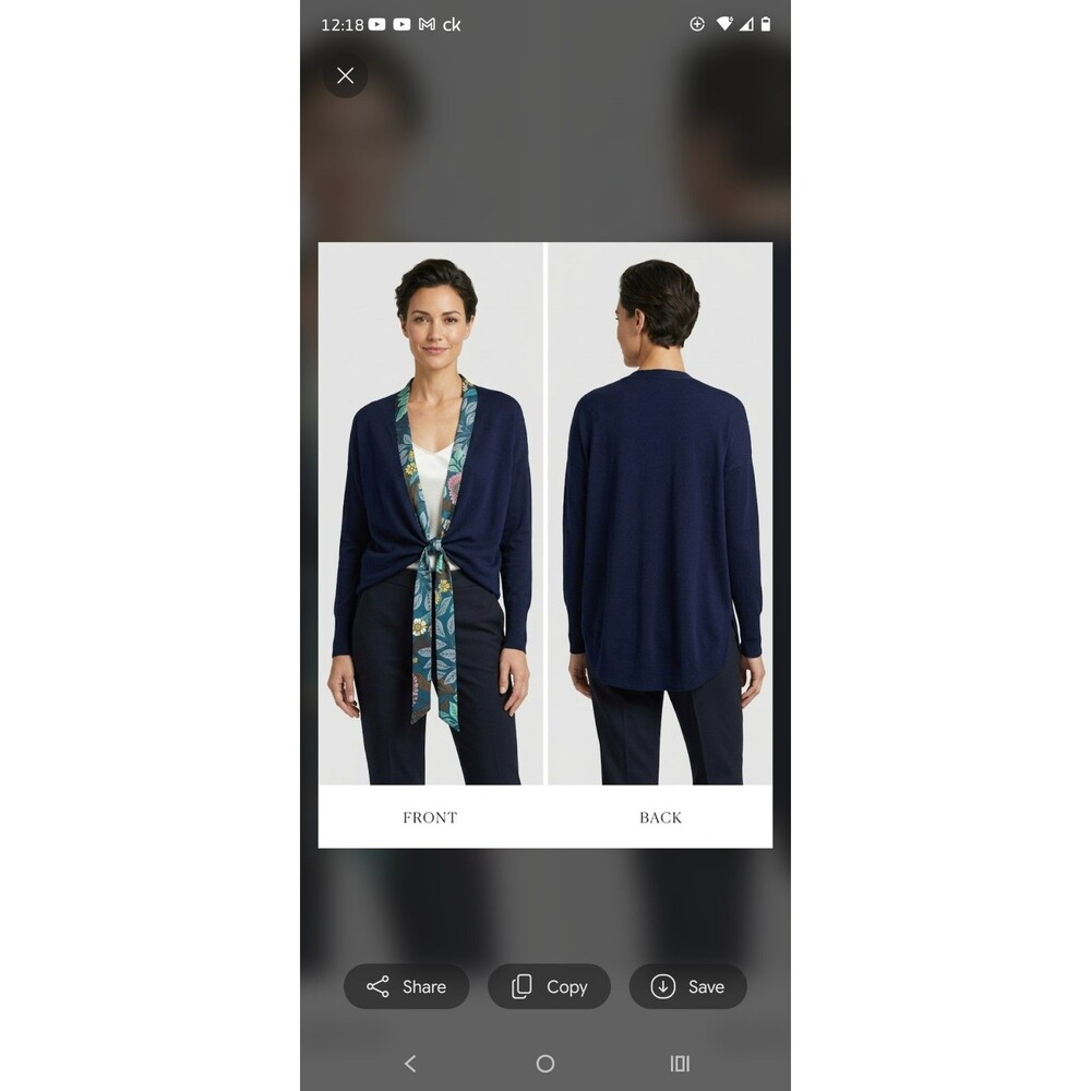 ABIGAIL BORG FOR J. CREW XS 100% Merino WOOL Blouse Drop Shoulder